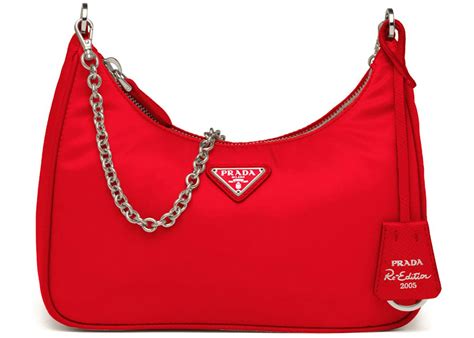 red prada re-edition 2005 nylon bag|prada re nylon shoulder bag.